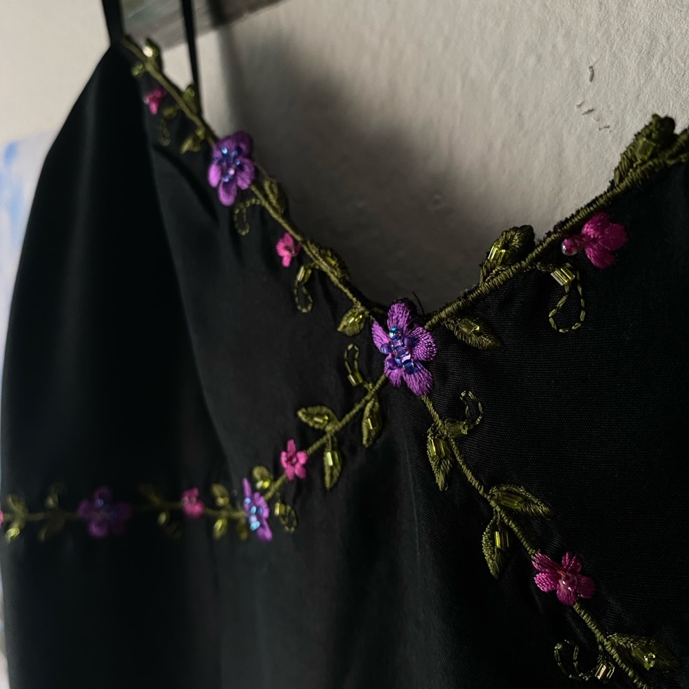 Vintage Ann Taylor Embroidered Slip dress